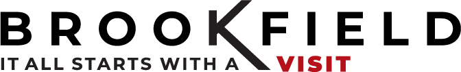 Visit Brookfield new logo with the tagline It All Starts With a Visit